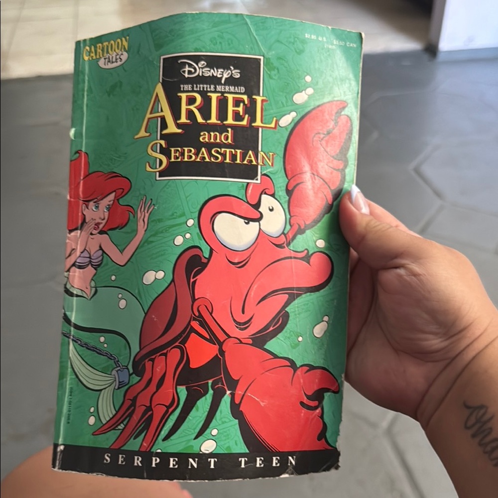 Disney’s The Little Mermaid, Ariel and Sebastian. Comic book